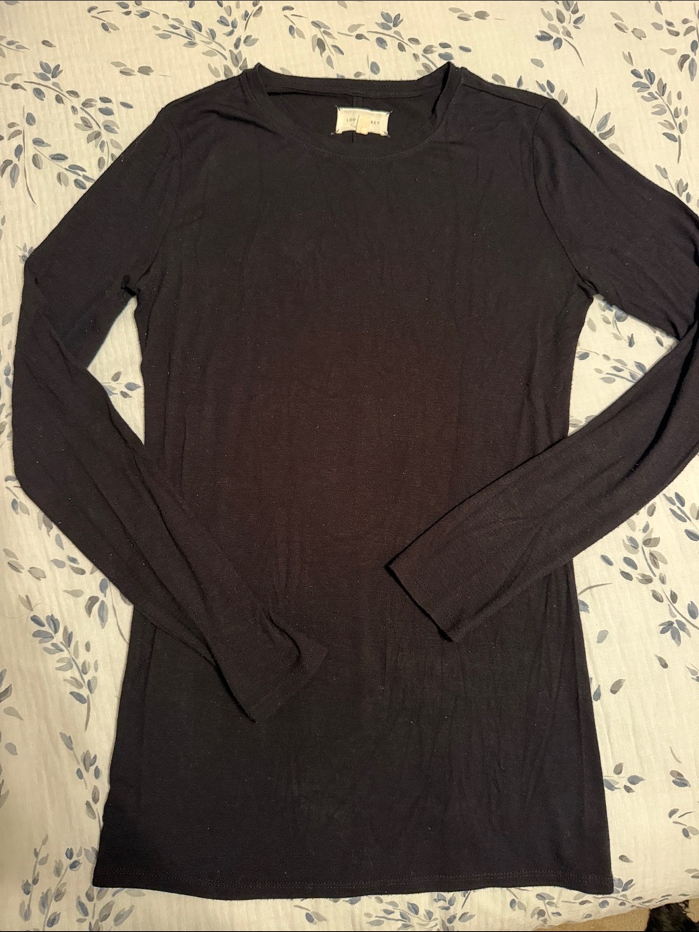 Lou & Grey Black Long-Sleeve Crewneck Tee